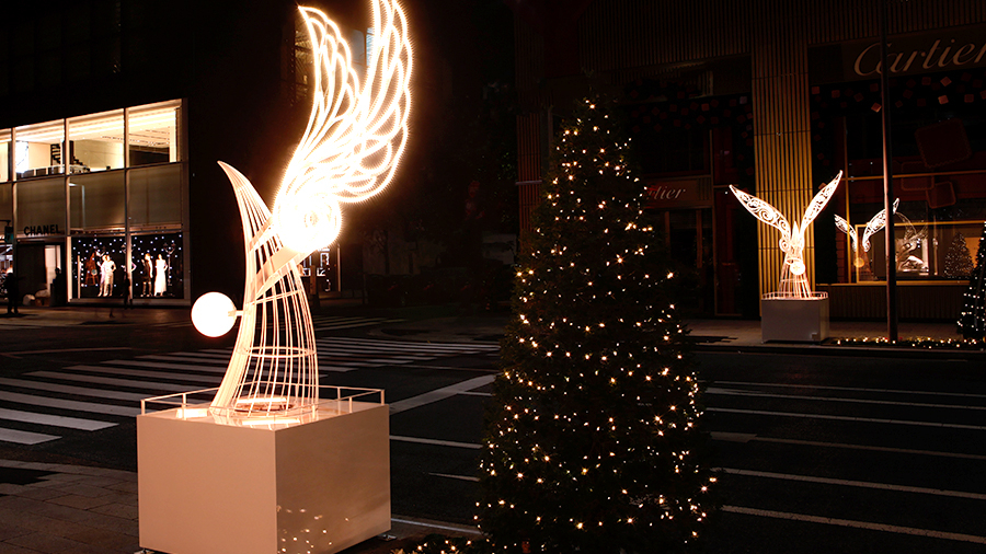 GINZA ILLUMINATION "WIngs of hope"